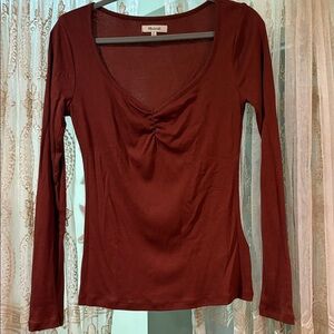 Madewell Rich Red Knit Top